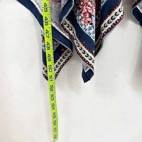 Cato Blue & Red Floral Print Asymmetrical Midi Dress Boho - Size 18/20 - Picture 6 of 6